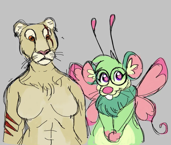 Pierce and Debbie AU where they have fursonas 