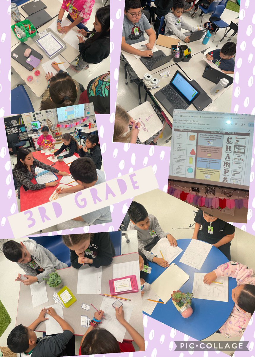 Check out our students engaged in workstations with their peers during math workstations while teachers guide and support students in small groups! #PISDMathChat #BushBearsMath @LauraBush_Elem @PISDESMath