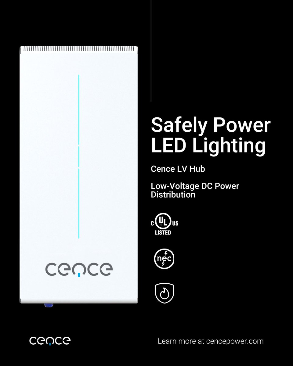 We believe the solution to high #electricalinjury rates starts with implementing Cence LV for #lighting systems. 

It's effortless to install, and prevents injuries that could occur with line voltage AC power distribution. Learn more, here: shorturl.at/doqFX
#worksafely