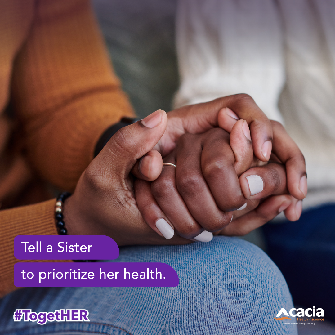 AcaciaHealth2's tweet photo. Sisters!!! Unite for health. 🌟 We've taken charge of our well-being with regular health screenings. Let's create a ripple effect of care. Share this post, spread the word and encourage every sister to prioritize health screenings. 

#AcaciaHealthInsurance
#TogetHER https://t.co/xQ1SdKi7WP