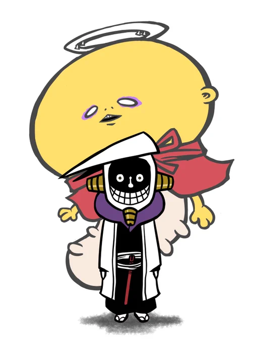 #見た人も何かよその子をあげるお題を頂いて描いたの① 