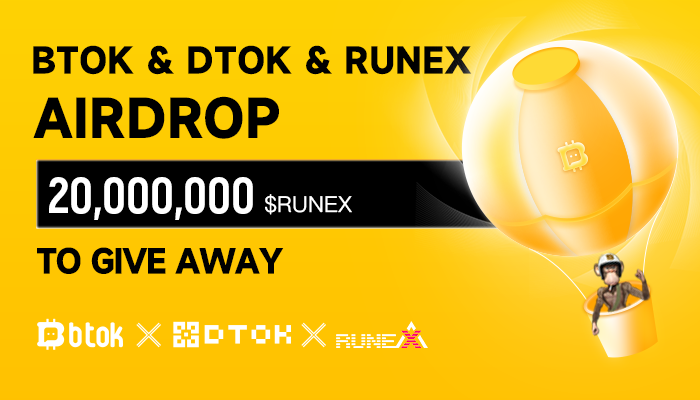 💥💥#RuneX &amp; #Btok &amp; #Dtok AIRDROP

@Rune_X_  <a href="/DTOK_official/">DTOK</a>

TO WIN 20,000,000 $RuneX💰🥳🥳

👉Compete the tasks on #giveaway to win the rewards: 
s.giveaway.com/194zifn

Giveaway.com tool is provably fairness.