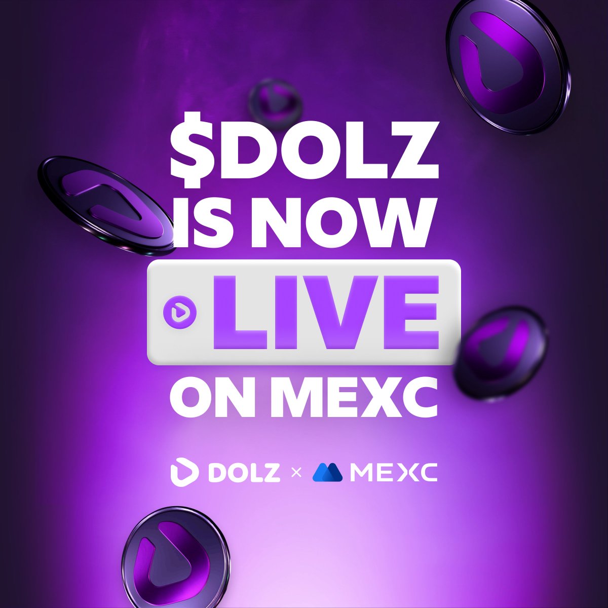 Dolz_official's tweet image. $DOLZ is now listed on @MEXC_Official! 🔥

MEXC is the top 10 exchange with the lowest fees in the market.

🟣 Trade your $DOLZ now on #MEXC: mexc.com/exchange/DOLZ_…

Trading Pair: DOLZ/USDT
Chain: Ethereum
📌 Smart Contract Address: 0xe939f011a3d8fc0aa874c97e8156053a903d7176