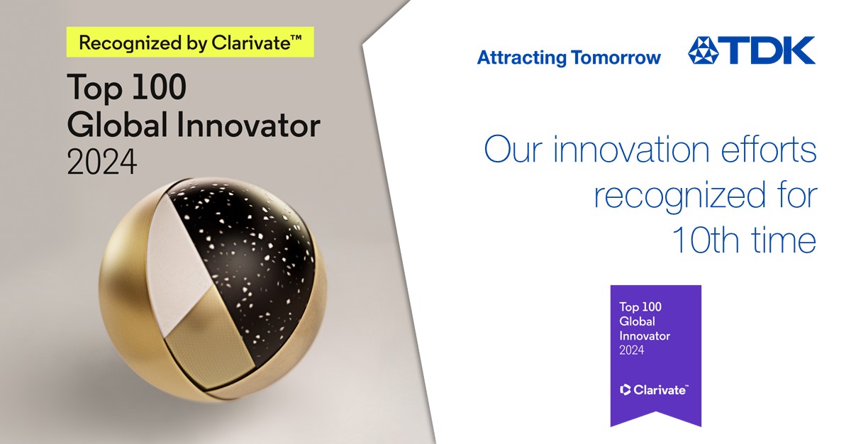 🙌 We are humbled to have been named a 2024 @Clarivate Top 100 Global Innovator for assuming a leadership role in #digital transformation (DX) and #energy transformation (EX). 🎉

To learn more, follow below link:
tdk.com/en/news_center…

#innovation #Top100Innovators