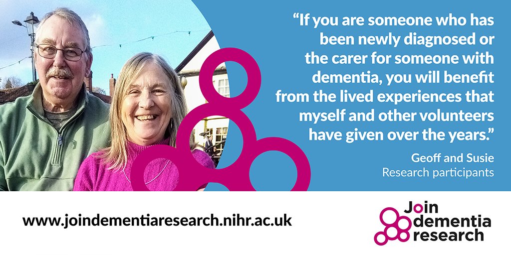 Our fabulous volunteers Susie and husband Geoff have been taking part in #dementia research for more than 10 years since her diagnosis. Read about how they are encouraging others to get involved by signing up to Join Dementia Research. news.joindementiaresearch.nihr.ac.uk/ten-years-deme…