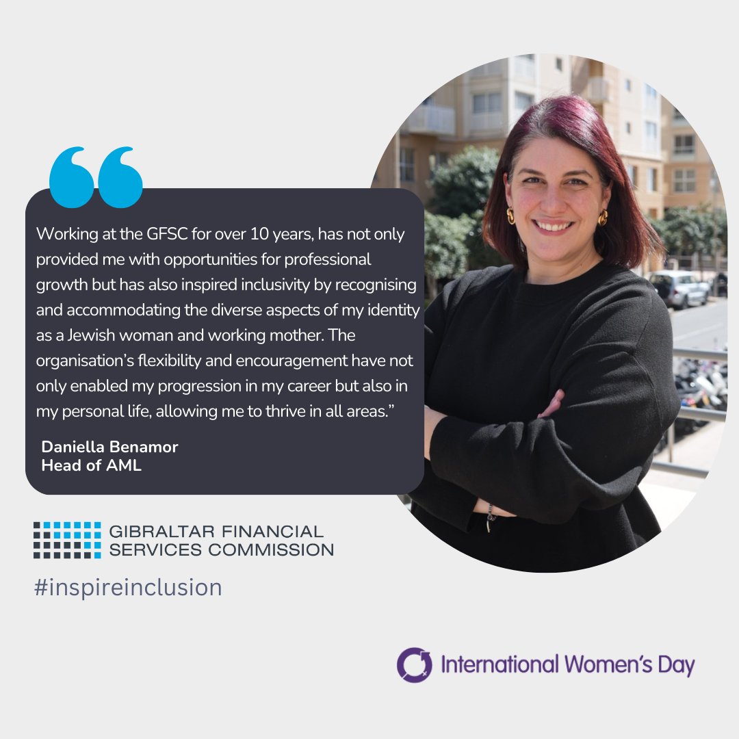 With her career in the GFSC spanning over 10 years, our Head of AML Daniella shares her thoughts on what it means to #InspireInclusion 🧠#InternationalWomensDay2024