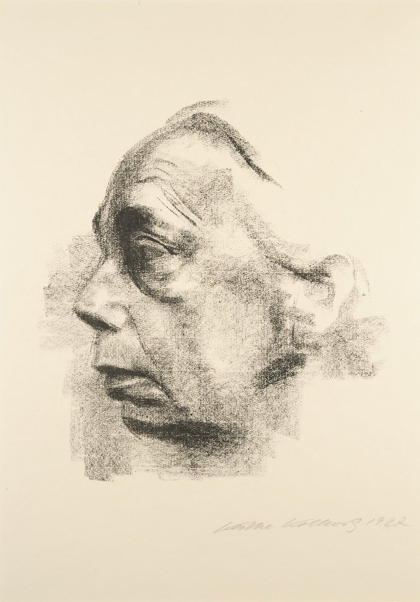 How does ageing make you feel?🤔 As #OnlineArtExchange celebrates #WomensHistoryMonth, it felt important to share Käthe Kollwitz’s ‘Self-Portrait in Profile’. Here Kollwitz portrays herself as aged and worn challenging traditional depictions of women’s youthfulness.