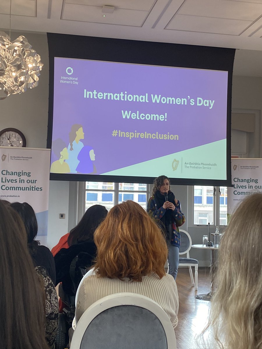 Great start to the <a href="/probation_irl/">Probation Service</a>  International Women’s Day event with <a href="/Jess_Flood2311/">Jessie Flood</a> spoken word piece ‘The Revolving Door’ #InspireInclusion