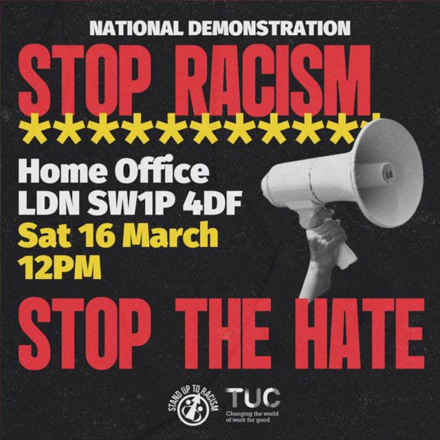 Next Saturday as we sing #StopRacism #StopTheHate