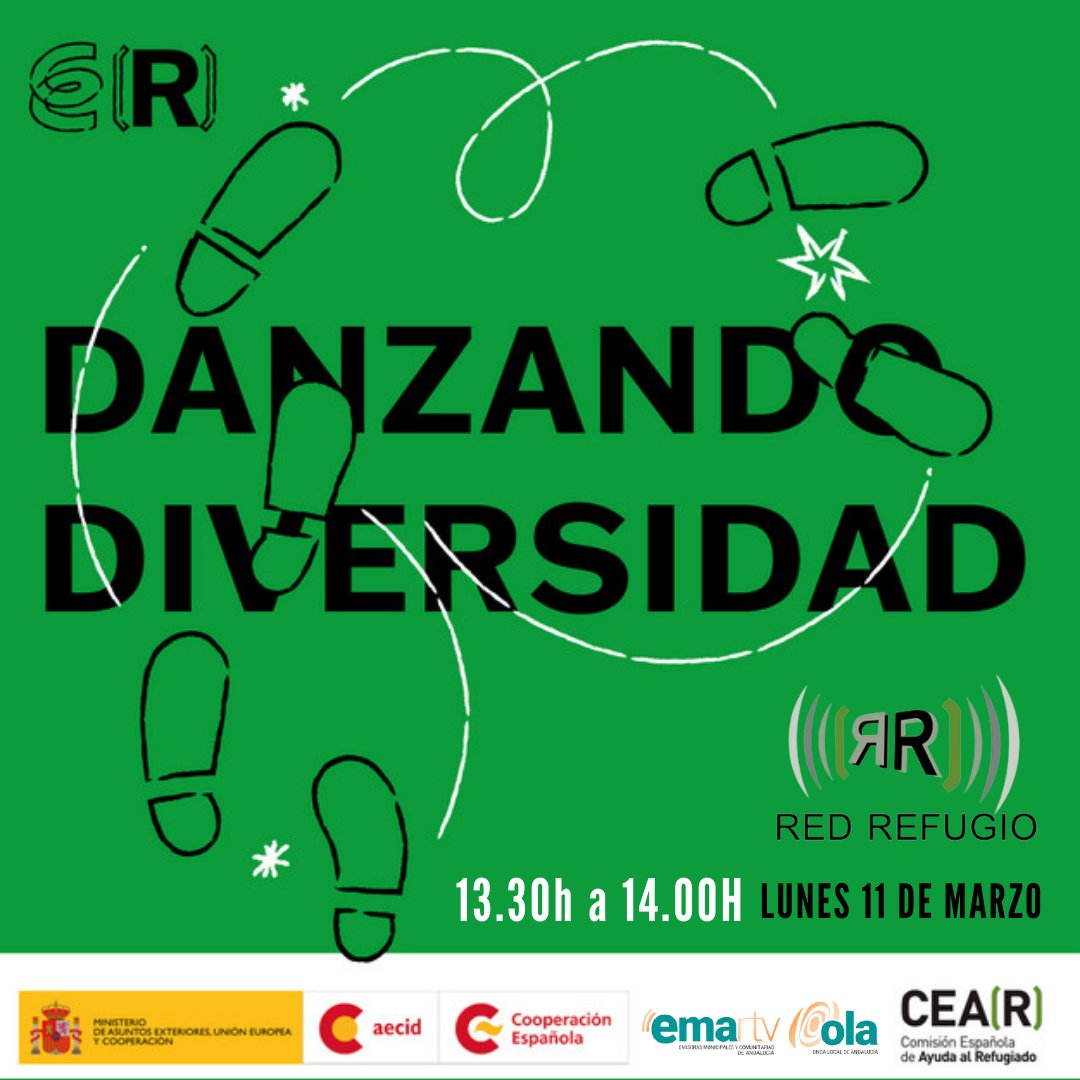 CEAR_Andalucia's tweet photo. 📻 Hoy en #RedRefugio nuestras compañeras de @CEAR_PV nos cuentan su experiencia en el proyecto #EscuchaRefugio que CEAR ha llevado a cabo en sus delegaciones gracias a @AECID_es
🕺🏽 ¡Hoy danzamos diversidad!
🕜 A las 13:30h en la @ondalocalemartv ▶️ https://t.co/D1i7UTi70O https://t.co/ZhArAJAos3