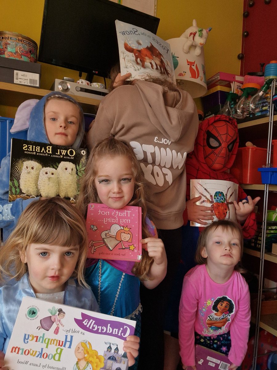 MurdinaB's tweet photo. World Book Day 📚 
Ariel,Elsa,Encanto,Stitch,Fox,Spiderman,Stickman,Pingu,Owl,101Dalmations,Captain America, PaddingtonBear,FixItFelix&amp;PeterRabbit
@CareInspect @ClacksELC @ScotChildmind
M.A.M.ChildmindingService 
CoorieInChildminding
LisaCraigChildminding https://t.co/rKkBbaRVQe