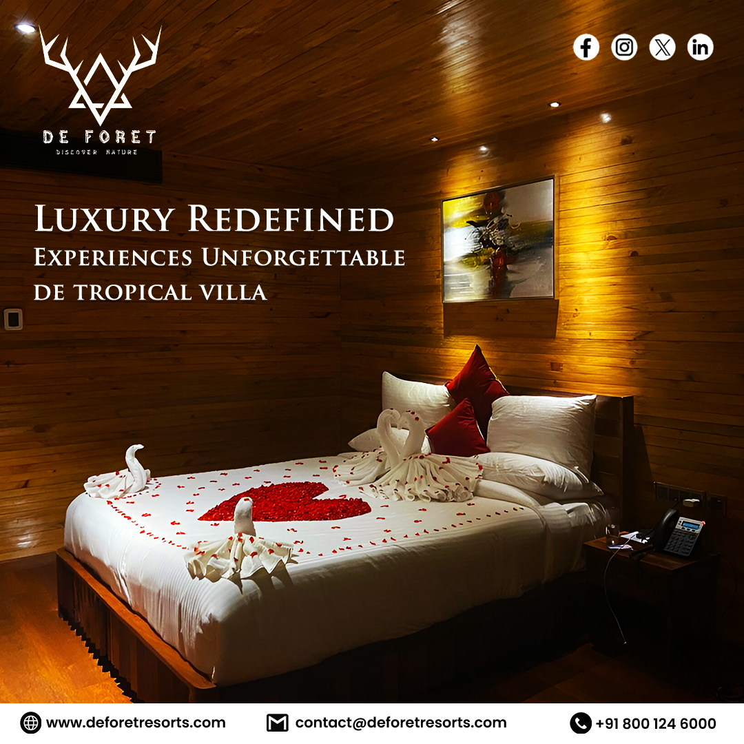 Experience luxury redefined at De Tropical Villa, where unforgettable moments await. Discover unparalleled comfort and sophistication amidst the natural beauty of De Foret Resort.

#comfortablestay #resort  #luxurystay #luxurystaycation #luxuriouscomfort #resortparadise