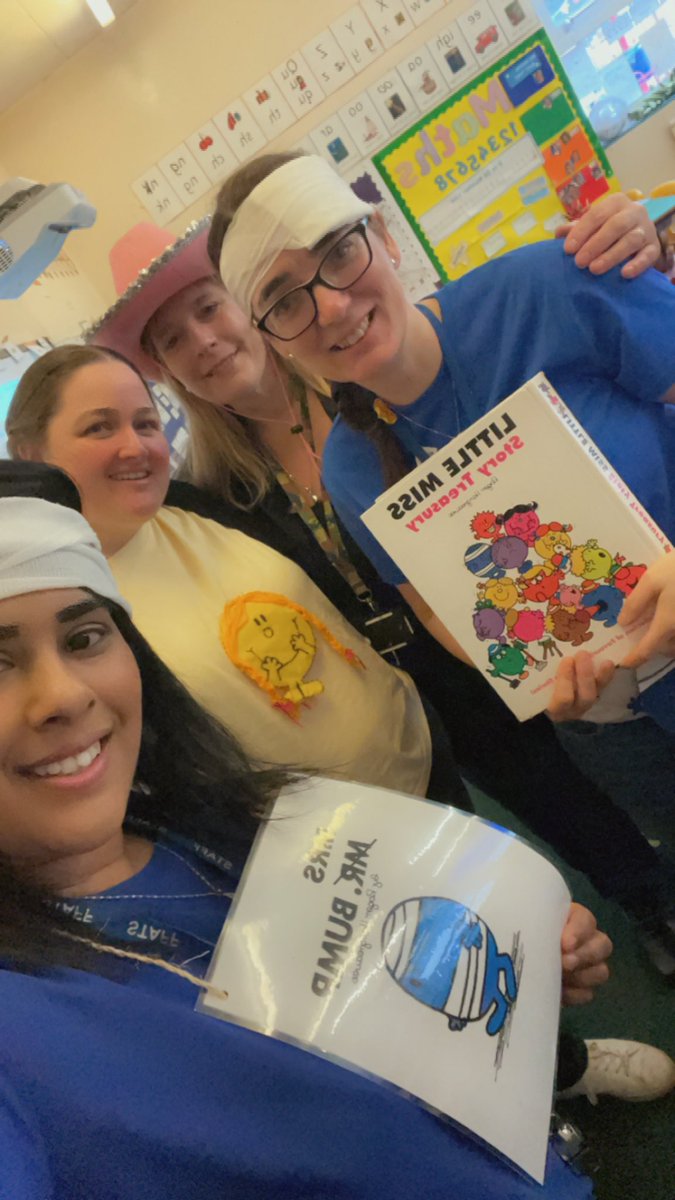 StClaresVoice's tweet image. Smiles all round celebrating World Book Day 2024! #books -#witches #enormouscrocodile #mrsbump #littlemisssunshine #cowgirl #ficktion #nonfiction