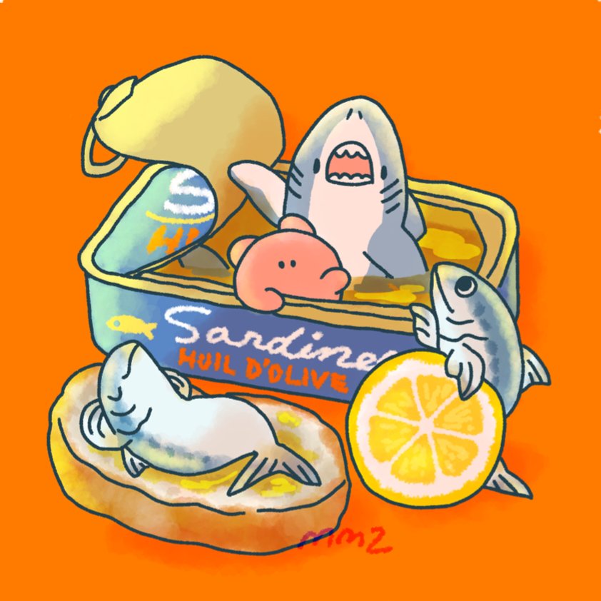 lemon food shark fruit no humans lemon slice orange background  illustration images