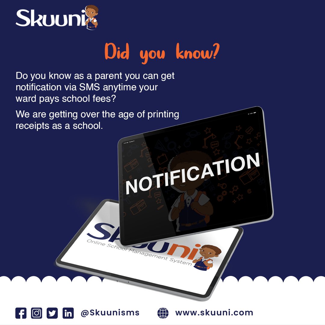 skuunisms's tweet photo. 🔍 Why Switch to Cloud-Based Systems?

Instant Communication: Bid farewell to printing receipts! 📠🚫 With a cloud-based system, you can send SMS notifications to parents instantly when fees are paid. Keep them in the loop in real-time! ⚡📱

Find more at https://t.co/7o7v9a0zX0 https://t.co/Fit7xya4TC