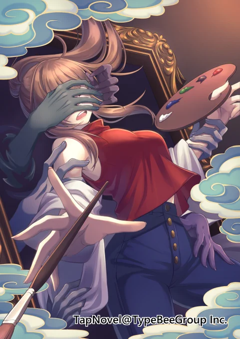 TapNovel様にて、富士鷹扇様の作品『盲目の神絵師』の表紙を描かせていただきました。私自身も続きをすごく楽しみにしている作品なので担当出来てとても光栄でした! #TapNovel #ゲーム小説 
