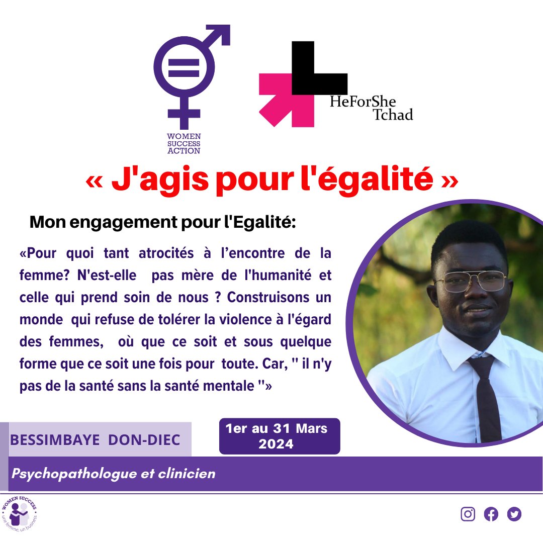 womensuccessorg's tweet photo. 📌 Campagne digitale : J'agis pour l'égalité.

Merci à tous pour vos messages d'engagement.

Partagez avec nous votre message d'engagement en faveur de l'égalité via wtsp au 00235 66119328

#restonsmobilisés #InvestInWomen #womenrights #womensuccess #equality #égalité https://t.co/dOE6UOiWCv