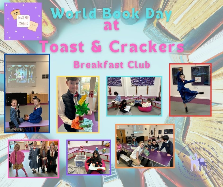 Excitement fills Hiltingbury as World Book Day kicks off! Children enjoyed a cozy book corner at Toast &amp; Crackers club with Mary Poppins making a surprise appearance. Staff and Hugo shared their favorite books during a special story time. Stay tuned for more Book Day fun! 📖