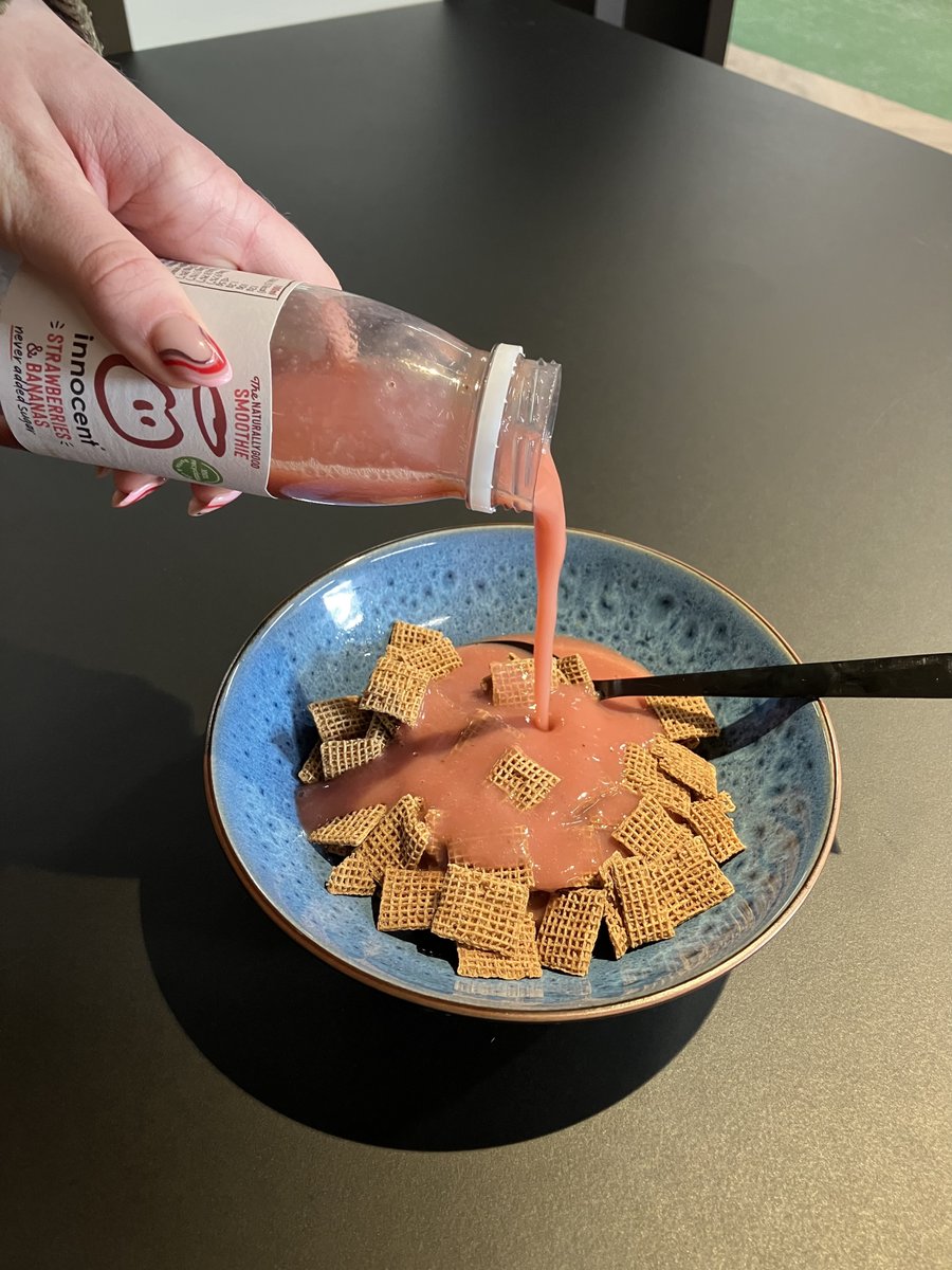So @Innocent, we heard at Fruit Towers you eat your Shreddies like this…can you confirm? 🤔 #WorldCerealDay