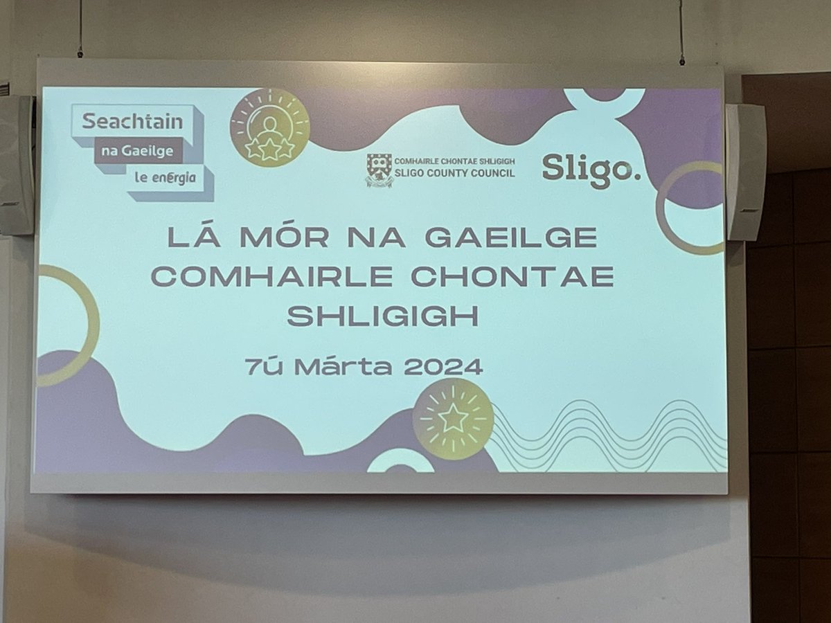 Ag súil go mór leis an imeacht seo 🤩 <a href="/sligococo/">Sligo County Council</a> Táimid an-bhródúil as Juliet Bl1 a bhuaigh duais scoláireacht i gcomórtas an Chomhairle Chontae <a href="/MercySligo/">Mercy College, Sligo.</a> <a href="/Gaeloid/">Gaeloideachas</a> <a href="/SligoEdCentre/">SligoEducationCentre</a> <a href="/SligosBuzzin/">Sligo'sBuzzin</a> <a href="/SnaGaeilge/">Seachtain na Gaeilge le Energia</a>