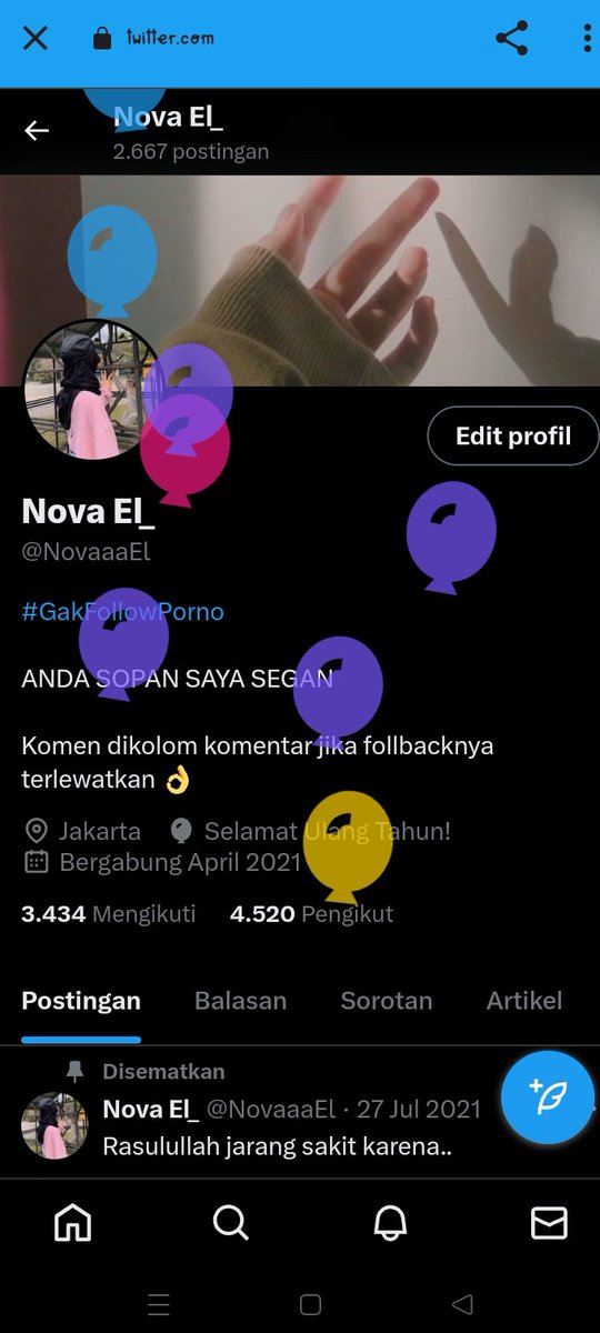 NovaaaEl's tweet image. Pibesde to me...!
Sehat selalu buat akuh Semoga apapun yang aku inginkan dan aku butuhkan segera di kabulkan oleh Allah.. Aamiin... 

🤲