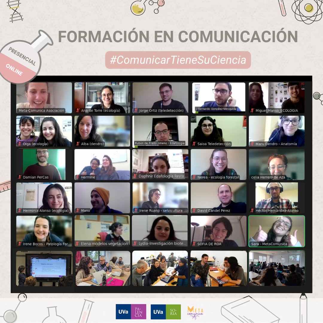 Meta-Comunica (@metacomunicaes) on Twitter photo 📢👩🔬🌱💬 Qué gusto volver a debatir y compartir técnicas sobre cómo #ComunicarCiencia con un grupo tan numeroso e implicado de profesionales en ecología, ingeniería forestal/montes, biología o geografía del <a href="/YoungForesters/">iuFOR UVa-INIA</a> , <a href="/ETSIIAAPalencia/">ETSIIAA Palencia</a>, <a href="/UVa_es/">Gabinete de Comunicación Universidad de Valladolid</a> 📢👩🔬🌱💬 Qué gusto volver a debatir y compartir técnicas sobre cómo #ComunicarCiencia con un grupo tan numeroso e implicado de profesionales en ecología, ingeniería forestal/montes, biología o geografía del <a href="/YoungForesters/">iuFOR UVa-INIA</a> , <a href="/ETSIIAAPalencia/">ETSIIAA Palencia</a>, <a href="/UVa_es/">Gabinete de Comunicación Universidad de Valladolid</a>
