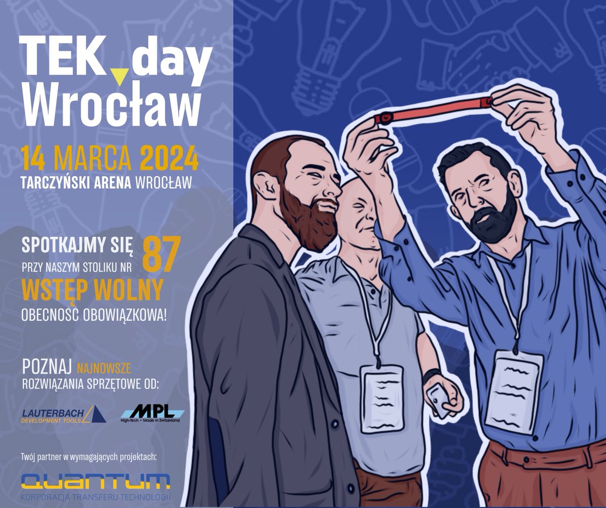 QUANTUMpoland's tweet photo. Już w przyszłym tygodniu widzimy się podczas #TEKday na @TarczynskiArena.
Odwiedź nas przy stoliku nr 87. Poznaj możliwości narzędzi #TRACE32 firmy #LAUTERBACH i sprawdź niezwodne rozwiązania do zastosowań przemysłowych od @MPL_AG.
Link do rejestracji: https://t.co/0b3mY83UKn https://t.co/ZBF7RKyPjb