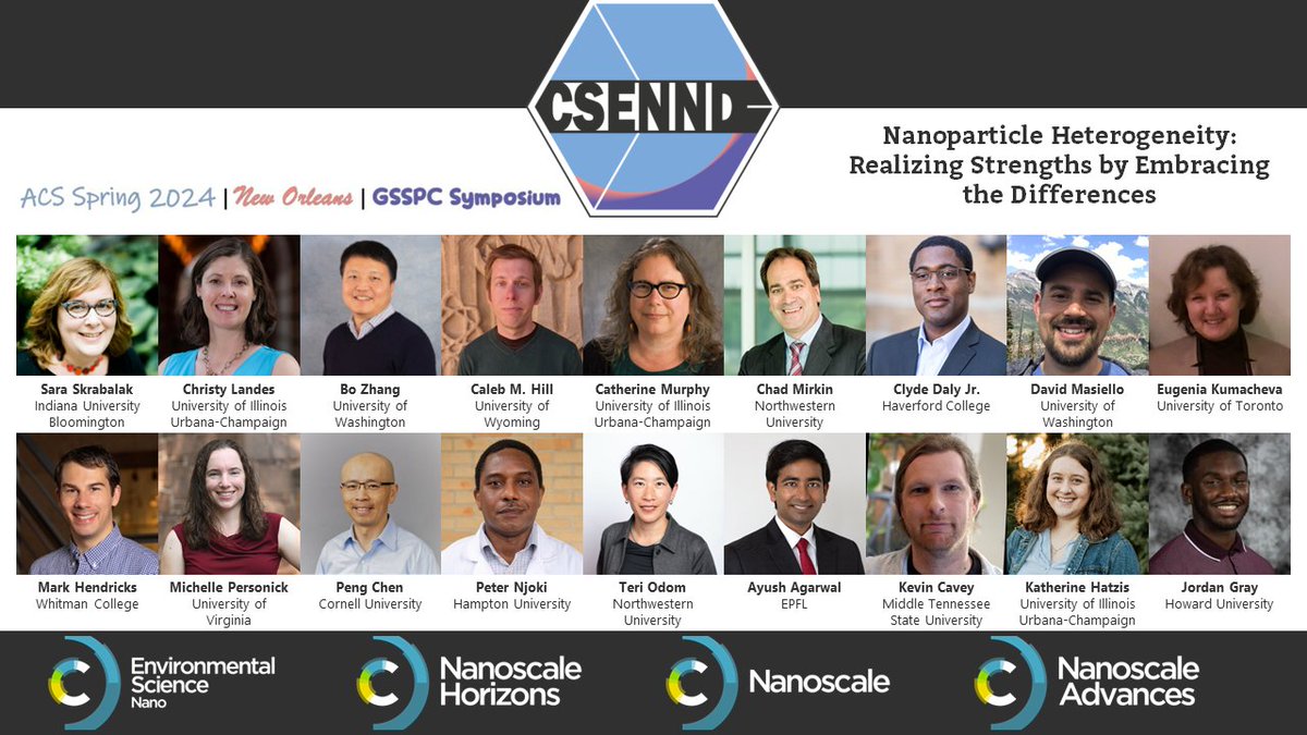 EnvSciRSC's tweet image. We are proud to be sponsoring the ACS GSSPC Spring 2024 symposium on Nanoparticle Heterogeneity: Realizing Strengths by Embracing Differences (@CSENND_GSSPC)

Find out more here csennd.iu.edu/outreach/gsspc…