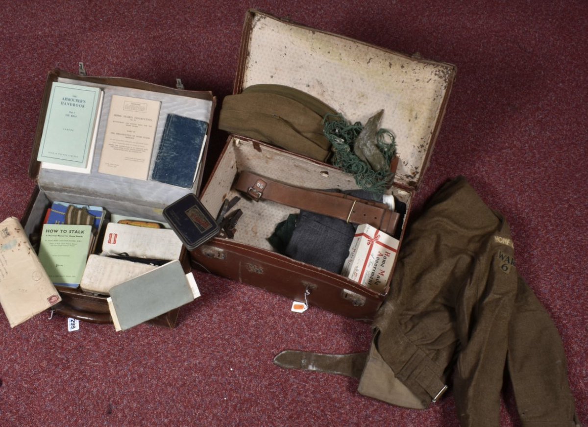 We offer free valuations of militaria of all eras, results have included a collection of cap badges which sold for £2,000, medals archive of Royal Navy Lieutenant Commander Lionel Jackson MBE achieving £500 and a archive of WW2 Warwickshire Home Guard ephemera which sold for £700