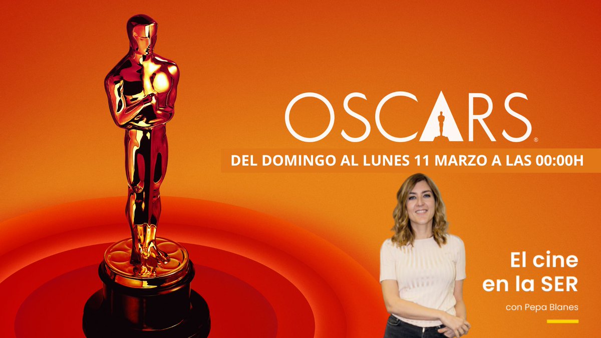 Booom! 💥 Programa especial de los #Oscars desde Los Ángeles con @pepablanes Y todo el equipo de @La_SER 👉 @sara_canals, @eliocastro, @JoseMRomero, @dani_garran, @DanidelaFuente y con dos invitados de lujo, la directora Cris Trenas y el actor Pol Monen ¡Os esperamos!