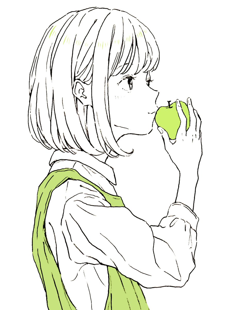 「りんごちゃんシリーズです 」|うさこのイラスト