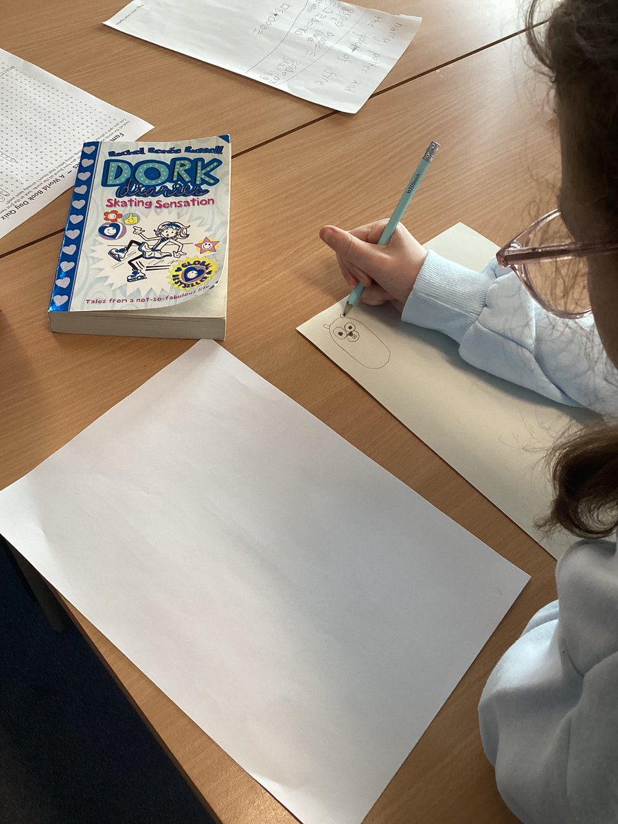 StMonicasNLC's tweet photo. P6/5 enjoying the @Scholastic live session with Sarah Bowie, following along drawing the character #squidge from Nina Peanut is Amazing! #WorldBookDay https://t.co/z1yqivjk90