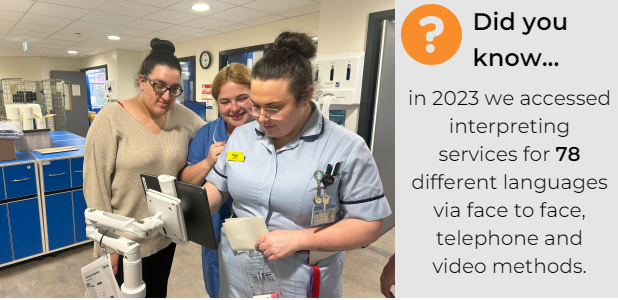 WHTPatientExpe1's tweet photo. Our dedicated staff are breaking language barriers, connecting with patients in their preferred language through interpreters. Communication is key to quality care, and we are ensuring a more personalised and inclusive healthcare experiencer for all.
@G12PRY @KavEater @whytecm https://t.co/vckysXRm60