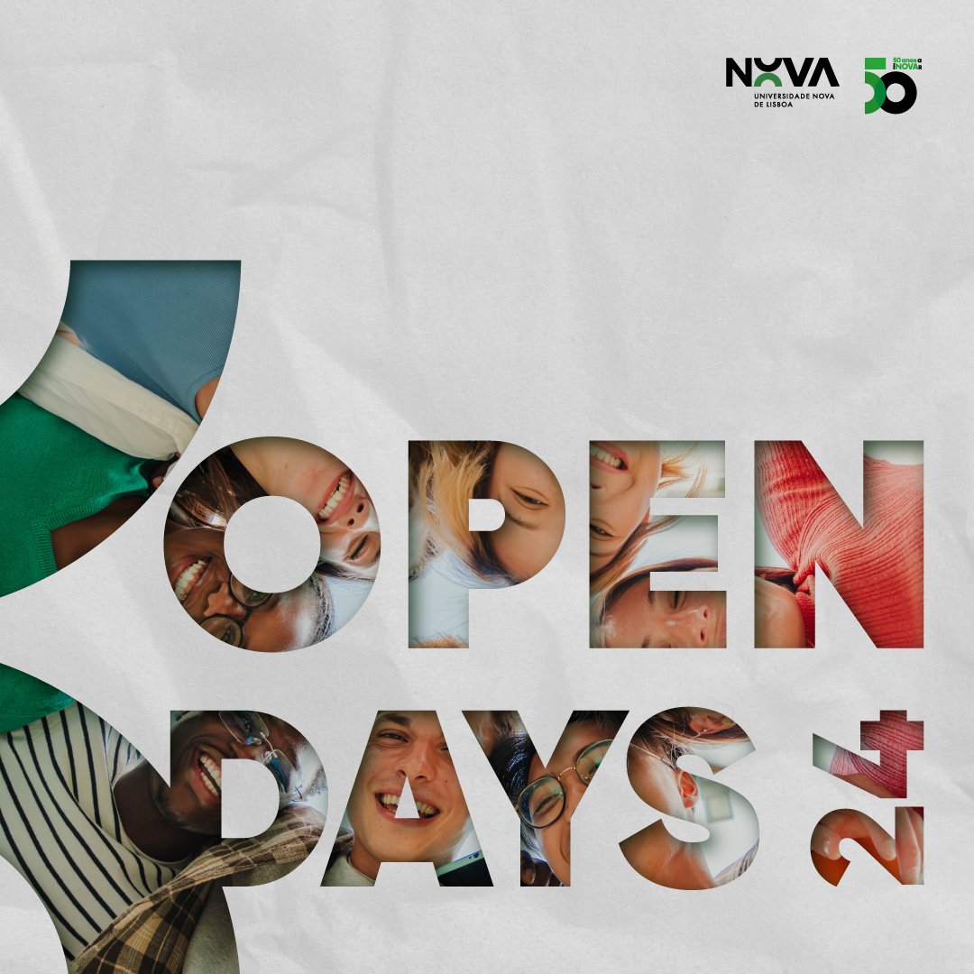 Os Dias Abertos na NOVA estão de volta. Saiba tudo sobre licenciaturas e mestrados. O primeiro dos NOVA Open Days é no ITQB NOVA e decorre já esta quinta-feira, 7 de março. Veja as datas dos próximos aqui: vist.ly/38nqn