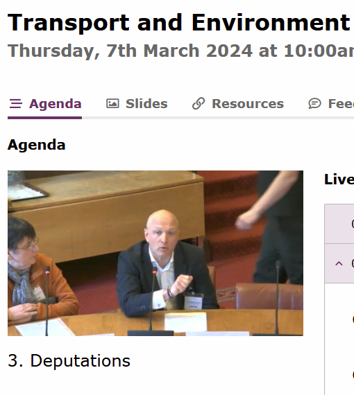 SpokesLothian's tweet photo. @Edinburgh_CC @CyclingEdin @CllrScottArthur @KatrinaFaccenda @DAstonSNP @FinlayMcF @julebandel @SanneDD @kevin_lang @CouncillorCowdy @harts_cyclery @edi_dot_bike @SW20Ed @SpokesPorty @best_edinburgh @InfraSisters @EdCriticalMass @ibikeEdinburgh @johnrobson87 @Cyclesouthedin @POPScotland @KayleighFONeill @blackfordsafer1 #Edinwebcast #BraidEstate

Powerful deputn by parent &amp; pensioner from #BraidAvenue seeking to save quiet area Option 1

Q: @CllrScottArthur Why did 50% support option 3?

A1: slightly greater🚙convenience
A2: some areas have more🚙intrusion, but Option 1 revisions tackle this https://t.co/eg1x1g0SzC