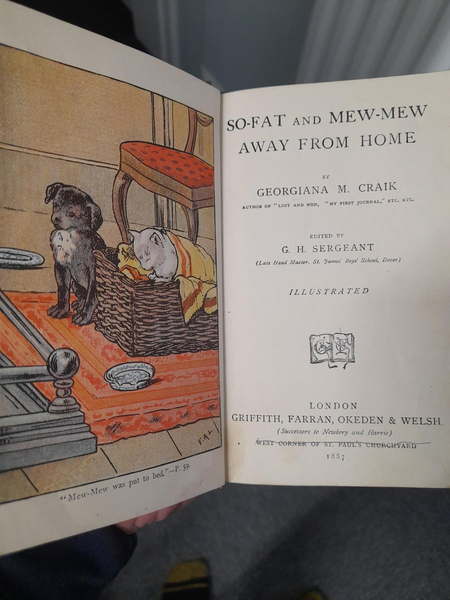 This @WorldBookDayUK, we wanted to share this children's book from 1887. It was found this week behind a built-in book case during renovations to a house in the Cathedral close. We love how a long-lost book gives us an insight into the lives of previous tenants of our properties!