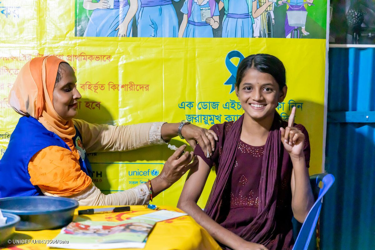 HPV is the leading cause of cervical cancer globally.

Yet, only one in eight girls is vaccinated against it.

Here’s everything you need to know about UNICEF’s work to supply countries with the life-saving HPV vaccine. #IWD2024

Read more 👉 uni.cf/48g9spi