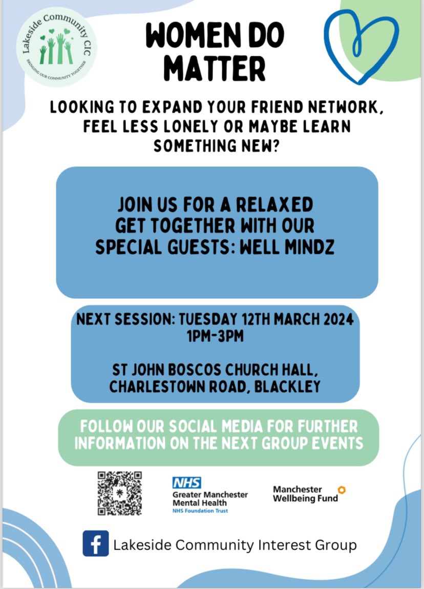 Join us for our next Women Do Matter session on Tuesday 12th March at 1pm