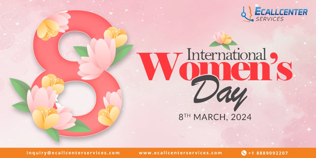 Wishing a very Happy Women’s Day👩to all the wonderful women! Women are an #inspiration to all of us.🌷Cheers to #women who raise their voices to make a difference! 💜 #ECallCenterServices #internationalwomensday #StrongWomen #womensday2024 #EmpowerWomen #WomenInspiring