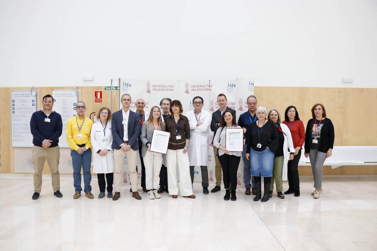 🏥🍀El <a href="/HospitalLaFe/">HospitalLaFe</a> logra la recertificación de la ISO 14001 de gestión medioambiental.
Esta certificación garantiza que el departamento cumple todas las normativas ambientales 
♻️En 2023, La Fe recicló 318 toneladas de papel y cartón y 73 de envases
📰acortar.link/DIz3dm