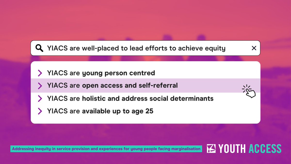 Key features of Youth Information, Advice & Counselling Services 🤝 leading equity in access to services Evidence suggests that YIACS have better reach to young people from the least-heard and worst-served backgrounds. Find out more 👉 ow.ly/1wA950QNqOo