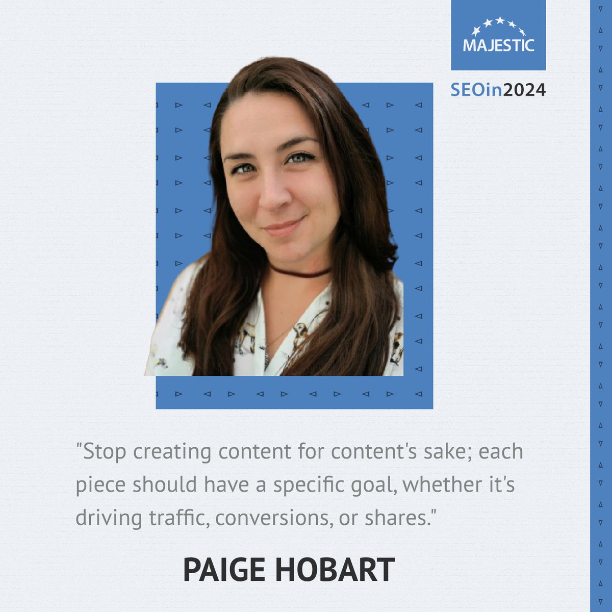 Paige Hobart's (@PaigeHobart) wisdom on content creation: Ditch the quantity-over-quality mindset! Instead, every piece should be a strategic powerhouse, whether boosting traffic, driving conversions, or sparking shares. maj.to/3P69n0H