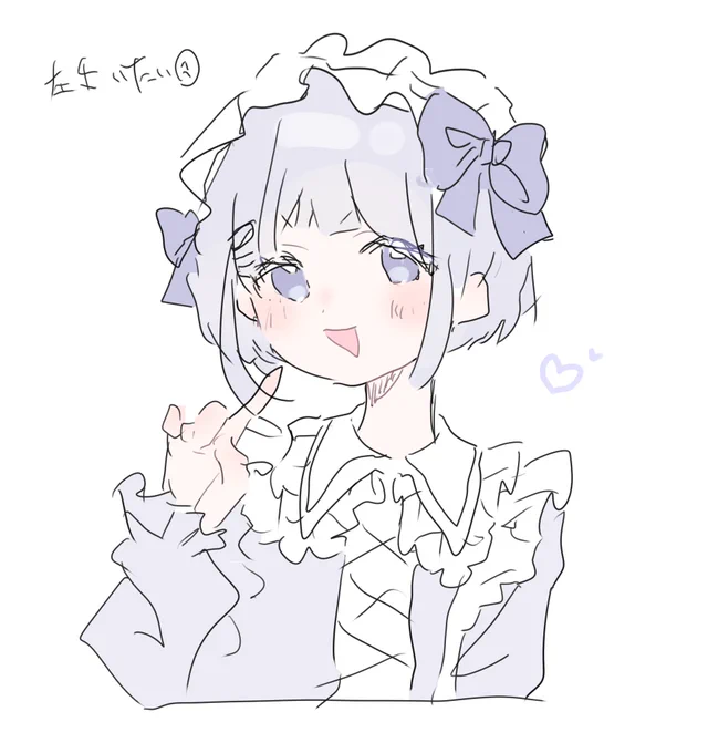 左手痛いから右手で描いてみた 