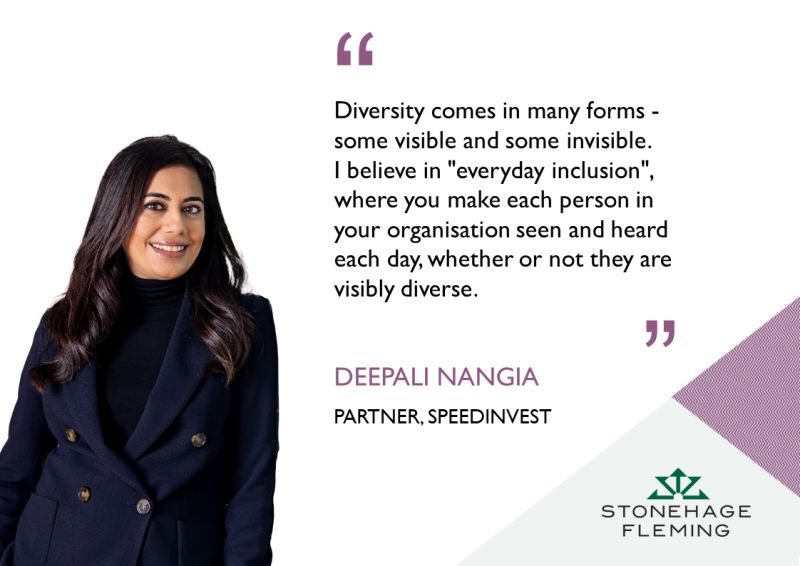 Inspire Inclusion series: Deepali Nangia Partner at @Speedinvest provides her insights on what 'inspire inclusion' means to her as part of our ongoing SFXV cohort series. Find out more about the cohort here: stonehagefleming.com/sf15/cohort #SFXV #IWD2024 #InspireInclusion