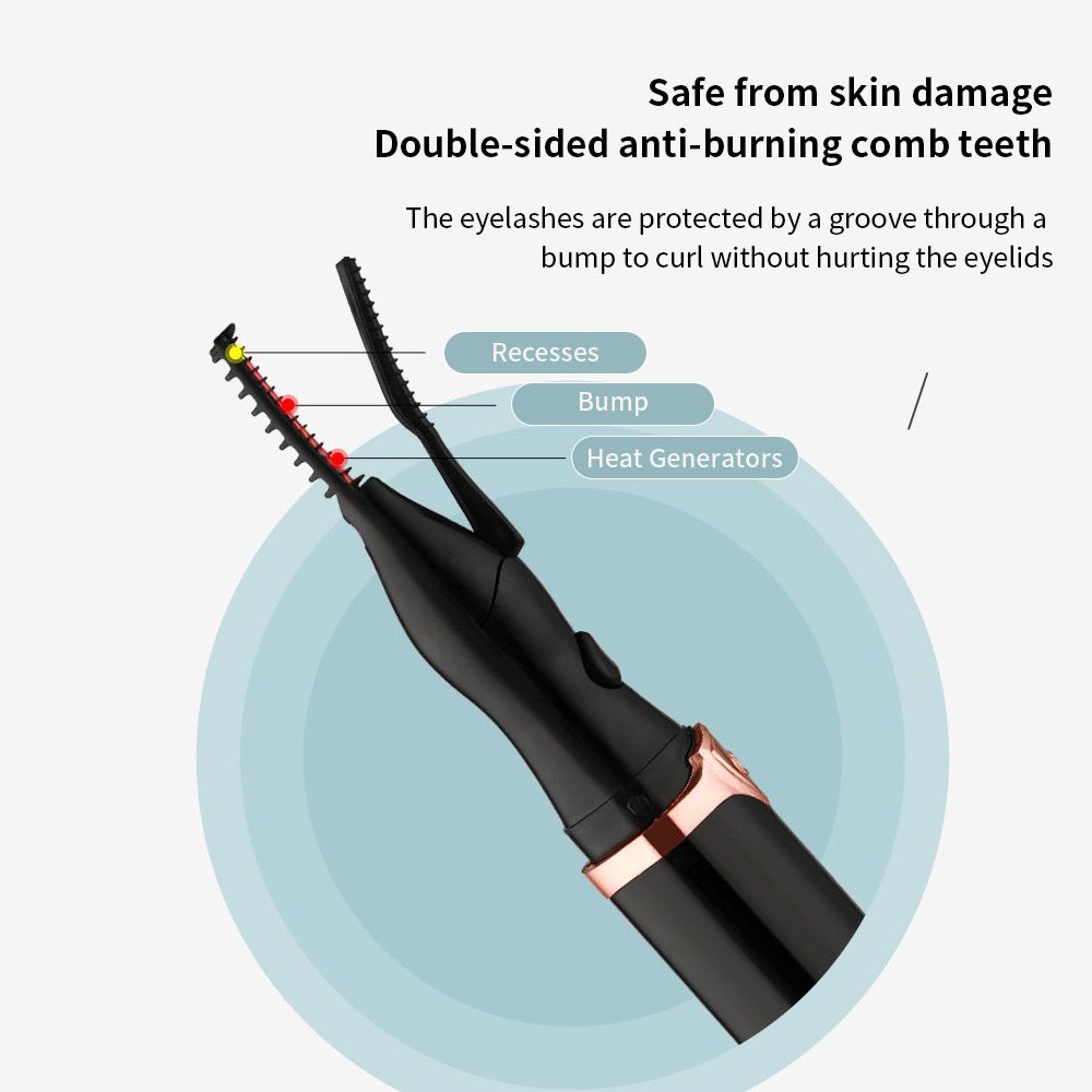 📌วิธีใช้งานให้ lock ขนตาอยู่เด้งทั้งวัน
1) ปัดมาสคาร่าเคลื่อบขนตา 1 รอบ
2) ใช้เครื่องหนี หนีจนขนตางอนเด้ง
3) ปัดมาสคาร่ารอบสอง เพื่อล็อคขนตา

สถานะไฟบอกอุณหภูมิ
💙น้ำเงิน - 50c ขนตาเส้นเล็ก สั้น บาง
💜ม่วง - 65c ขนตาปกติ ใช้ได้ทุกวัน
❤️แดง - 80c ขนตาหนา เส้นใหญ่