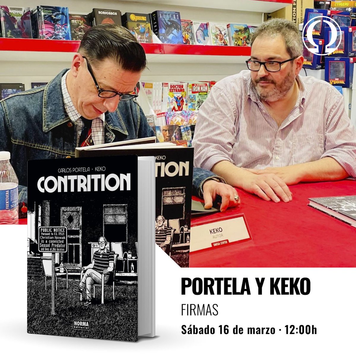 Hay maneras de celebrar el #DíadelCómic 📖y luego está la de @OmegaCenter0😮 El 16 de marzo 📅a las 12.00h ⏰Juan Díaz Canales, Jesús Alonso Iglesias (@hombreoctubre ), Carlos Portela y Keko estarán de sesión de firmas en la librería madrileña. ¡Esto no ocurre todos los días!😉