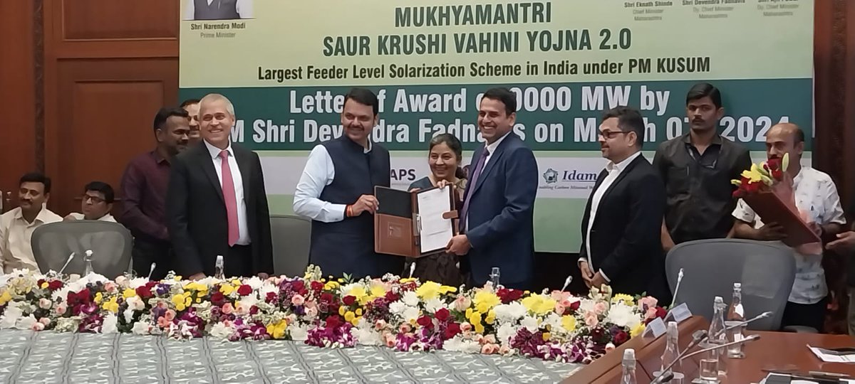 Today marks another feather on our cap. @avaadagroup has received Letter of Award from @MSEDCL Solar Agro Power Limited (MSAPL), to develop and operate 1,138 MW of decentralized agricultural solar PV power projects across #Maharasthra by 2025. For too long, our farmers have…