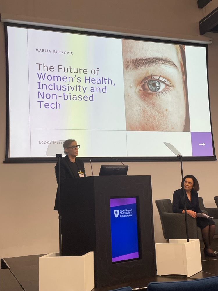 RoyalCollegeObsGyn (@rcobsgyn) on Twitter photo RCOG President <a href="/RaneeThakar/">Ranee Thakar</a> kicked off the first session on technology and innovation in gynaecological services in the UK.
We then had an insightful talk from Marija Butkovic, CEO and founder of <a href="/Women_Wearables/">Women of Wearables</a>, who discussed the future of women's health and femtech. (2/2) RCOG President <a href="/RaneeThakar/">Ranee Thakar</a> kicked off the first session on technology and innovation in gynaecological services in the UK.
We then had an insightful talk from Marija Butkovic, CEO and founder of <a href="/Women_Wearables/">Women of Wearables</a>, who discussed the future of women's health and femtech. (2/2)