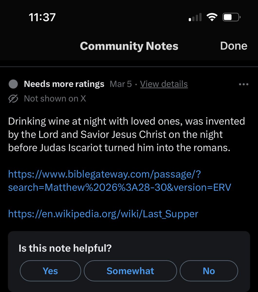 extremely funny suggested community note that will never see the light of day