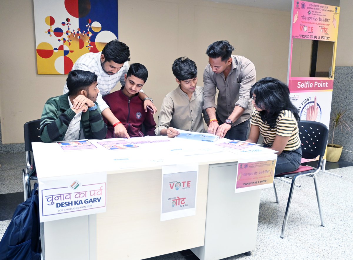 To aware new voters about importance of voting and strengthening democracy, awareness campaign organized @NITDelhi on 'Mera Pehla Vote-Desh ke Liye' campaign under the leadership of Director @drajayksharma. For more details: facebook.com/share/p/FYyGZV… @PMOIndia @EduMinOfIndia